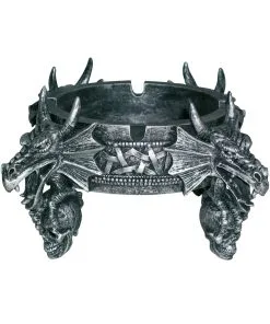 Aschenbecher Drache Mit Totenschädel