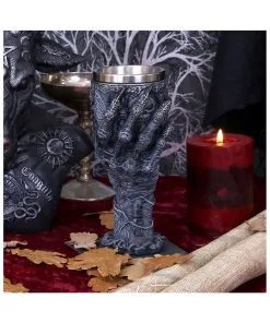 Baphomet Trinkkelch Mit Greifhand -Halloween baphomet kelch mit greifender hand baphomets grasp goblet gothic deko 39511 05