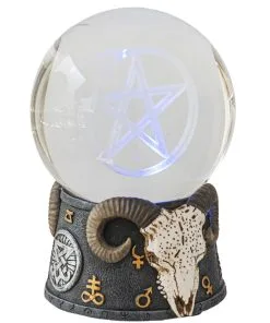 Baphomet Kristallkugel Mit LED 9 Baphomet Kristallkugel Mit LED -Halloween baphomet wahrsagekugel mit led baphomet crystal ball with led halloween tischdekoration 51351 03