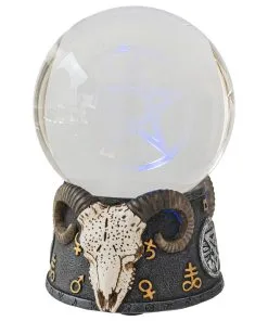 Baphomet Kristallkugel Mit LED 10 Baphomet Kristallkugel Mit LED -Halloween baphomet wahrsagekugel mit led baphomet crystal ball with led halloween tischdekoration 51351 04