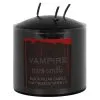 Schwarze Stumpenkerze Mit Vampir Blut 7,5cm -Halloween blutende schwarze vampir stumpenkerze black vampire pillar candle with blood tears 50663 01