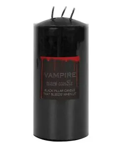 Schwarze Stumpenkerze Mit Vampir Blut 15cm