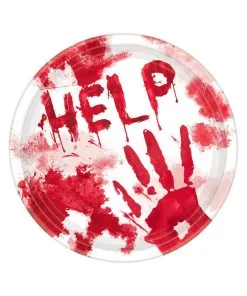 Blutige Halloween Pappteller Help 10 St.