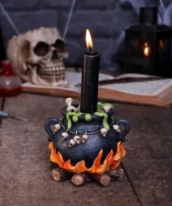 Blubbernder Hexenkessel Räucherkegel & Kerzenhalter 11 Blubbernder Hexenkessel Räucherkegel & Kerzenhalter -Halloween bubbling brew hexenkessel kerzen und raeucherkegel halter halloween und hexendeko 51650
