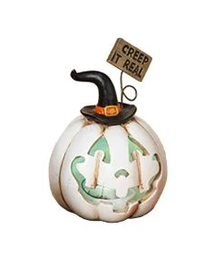 Halloween Creep It Real Kürbis Mit LED 14cm