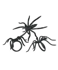 144 Schwarze Halloween Spinnen 8 144 Schwarze Halloween Spinnen -Halloween fette halloween spinnen halloween spiders kunststoff spinnen plastic spiders 29204 03