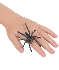 144 Schwarze Halloween Spinnen 9 144 Schwarze Halloween Spinnen -Halloween fette halloween spinnen halloween spiders kunststoff spinnen plastic spiders 29204 04
