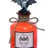 Zaubertrank Glasflasche Fledermaus Herz -Halloween fledermausherz zaubertrank glasflasche bats heart potion glass bottle halloween tischdeko 52939