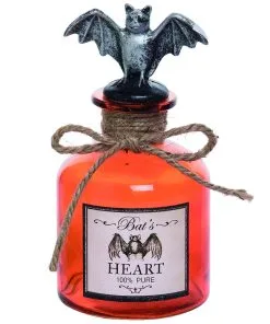 Zaubertrank Glasflasche Fledermaus Herz