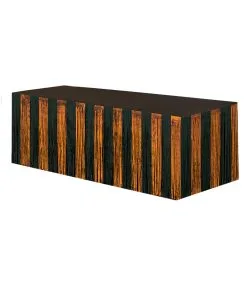 Fransen Tischrock Orange - Schwarz Metallic