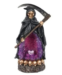 Sensenmann Backflow Räucherkegel Halter Mit LED -Halloween grim reaper backflow raeucherkegel halter mit licht grim reaper backflow incense burner with light 50660 02