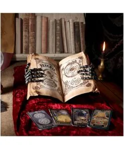 Hellseher Zauberbuch Deko 25,8cm -Halloween grimoire hexenbuch deko psychic compendium deco halloween tischdekoration 51062 07