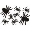 Deko Taranteln Schwarz 8 St. -Halloween haarige spinnen schwarz 8 stueck fuzzy spider family black 8 pieces halloween ungeziefer 52657