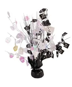 Halloween Tischdeko Mit Totenkopf Fontäne 38 Cm