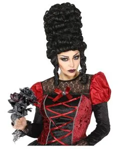 Schwarze Witwe Brautstrauß Mit Schwarzen & Roten Rosen -Halloween halloween brautstrauss mit schwarzen und roten rosen black widow bouquet with red and black roses 38618 03