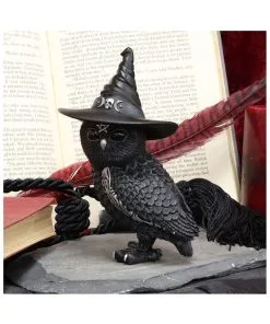 Walpurgisnacht Eule Mit Hexenhut 13,5cm -Halloween halloween eule mit hexenhut walpurgisnacht eule mit hexenhut halloween owl with witch hat 50745 06