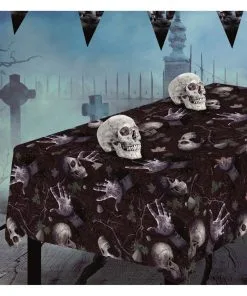 Tischdecke Halloween Friedhof -Halloween halloween friedhof tischdecke halloween graveyard tablecloth totenkopf tischdecke leichenteile halloween deko 53181 3