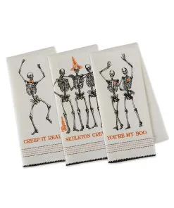 Creepy Skelette Halloween Geschirrtuch