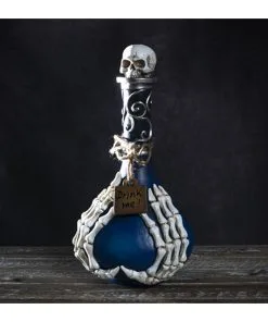 Skelett Giftflasche Mit Totenkopf -Halloween halloween giftflasche mit leuchtaugen poison bottle with glowing eyes skelett deko halloween 52537 03