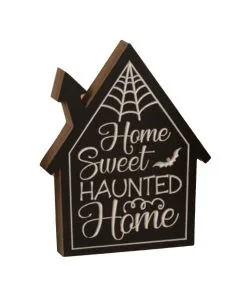 "Home Sweet Haunted Home" Halloween Aufsteller 20cm