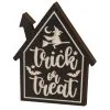 "Trick Or Treat" Halloween Aufsteller 20cm 1 "Trick Or Treat" Halloween Aufsteller 20cm -Halloween halloween haus holz block deko trick or treat 20cm wood engraved house block trick or treat 54283