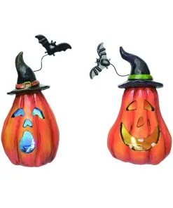 Beleuchtete Halloween Kürbis Hexe