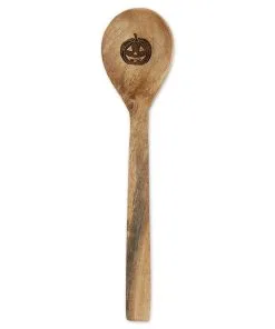 Kürbis Motiv Holzlöffel & Geschirrtuch Set -Halloween halloween kuerbis holzloeffel und geschirrtuch set halloween dishtowel and wooden spoon halloween deko und halloween homeware 54127 2