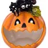 Grinsender Kürbis Keramik Süßigkeiten Schale 21cm -Halloween halloween kuerbis keramik suessigkeiten schale halloween pmpkin candy bowl halloween wohnaccessoires und geschirr 54635 2