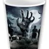 Halloween Pappbecher Zombie Friedhof 6 St. -Halloween halloween zombie friedhof pappbecher halloween zombie graveyard paper cups halloween friedhof dekoration 53191