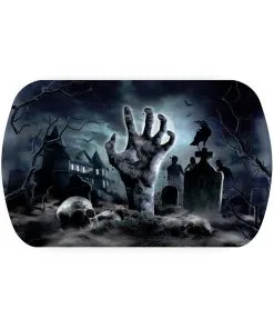 Zombie Friedhof Halloween Tablett