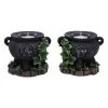 Hexenkessel Mit Efeu Kerzenhalter 2er Set -Halloween hexenkessel mit efeu teelichthalter 2er set witches cauldron with ivy candle holder halloween tischdeko 51064 01