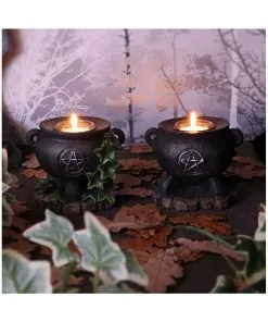 Hexenkessel Mit Efeu Kerzenhalter 2er Set 15 Hexenkessel Mit Efeu Kerzenhalter 2er Set -Halloween hexenkessel mit efeu teelichthalter 2er set witches cauldron with ivy candle holder halloween tischdeko 51064 07