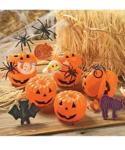 Halloween Mini Kürbis & Überraschungs Gimmick 24 St. -Halloween kuerbis mit kleiner ueberraschung halloween treat kuerbis geschenk 2919 05