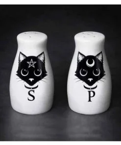 Magische Pagan Katzen Salz & Pfefferstreuer Set