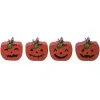 Kleine Holz Dekofigur Halloween Kürbis 3cm -Halloween mini halloween kuerbis holz dekofigur 3cm mini halloween pumpkin wood figurine kuerbis holzfigur 53028