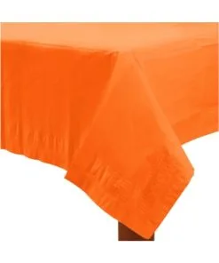 Orangene Tischdecke Aus Papier 1,37 X 2,74 M
