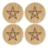 Untersetzer Mit Pentagramm 4 St. -Halloween pentagramm untersetzer pentagram.coaster gothic homeware halloween homeware 52809 01