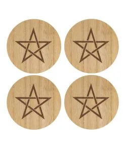 Untersetzer Mit Pentagramm 4 St.