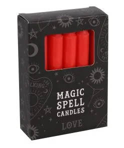 Rote "Liebe" Hexenkerzen 12 St.