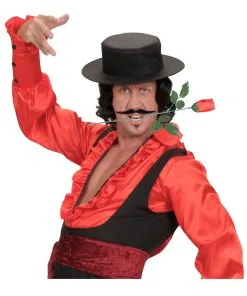 Rote Deko Rose Mit Stiel -Halloween rote rose mit stiel red rose with stalk kostuemzubehoer 38534 03