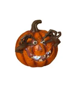 Gruseliger Halloween Kürbis Mit Augen & Licht