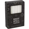 Weiße "Glücklichsein" Hexenkerzen 12 St. -Halloween schwarze gluecklichsein zauberkerzen white happiness spell candles gothic deko 50674 01