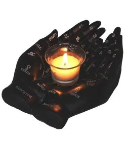 Schwarze Chiromantie-Hände Teelichthalter 14 Schwarze Chiromantie-Hände Teelichthalter -Halloween schwarze handlese haende kerzenhalter schwarze chiromantie haende teelichthalter 51059 06