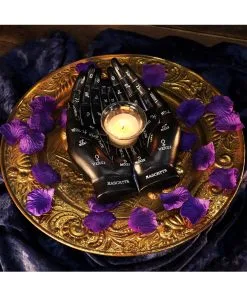 Schwarze Chiromantie-Hände Teelichthalter 15 Schwarze Chiromantie-Hände Teelichthalter -Halloween schwarze handlese haende kerzenhalter schwarze chiromantie haende teelichthalter 51059 07