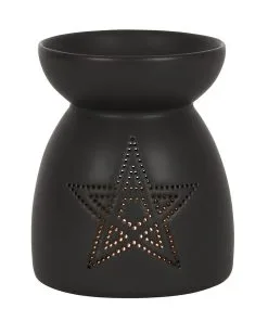 Schwarzer Pentagramm Duftöl Brenner