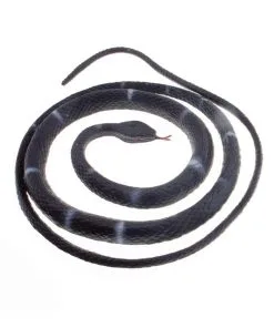 Schwarze Schlange Aus Gummi 80cm