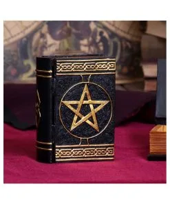 Schwarzes Buch Magischer Sprüche Schmuckschatulle -Halloween schwarzes buch der zaubersprueche schatulle gothic und wicca deko und geschenkartikel 52219 7
