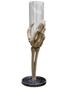 Sektkelch Skeletthand Klar