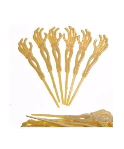Skelett Hand Cocktail Picker 72 St. -Halloween skelkett hand partypicker skeleton food picks halloween cocktailspiesschen bild2 29215