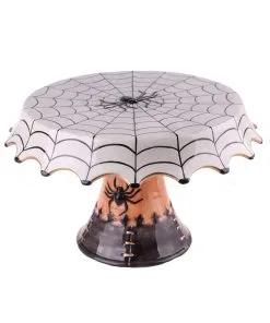 Halloween Spinnweben Keramik Kuchenplatte 30cm